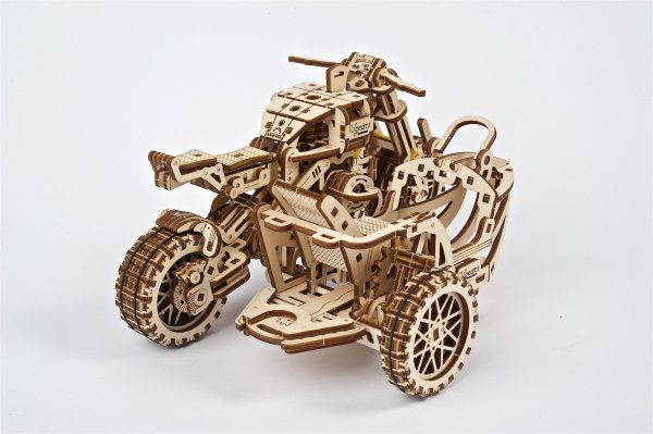 Moto Scrambler UGR-10 avec Side-Car Ugears – Puzzle 3d en bois