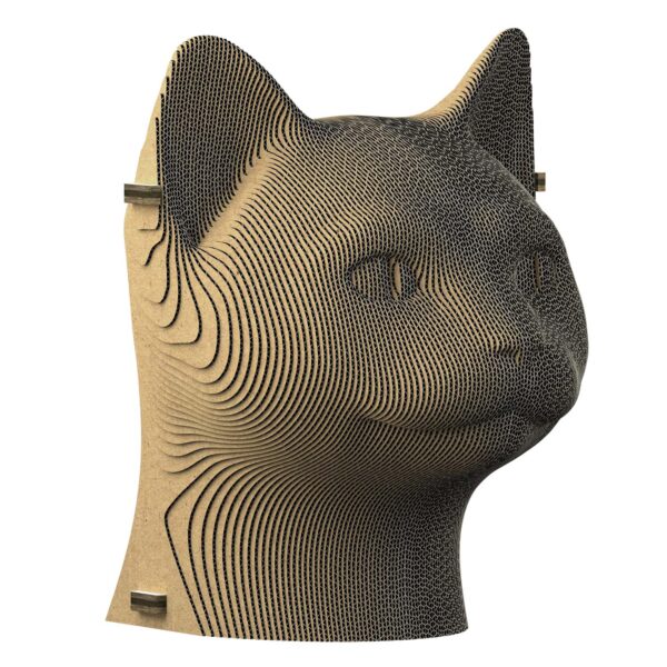 Puzzle-sculpture 3D en carton Chat