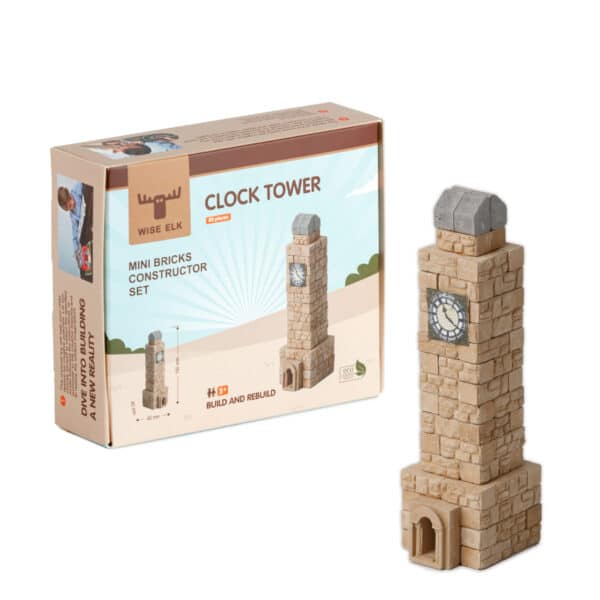 Constructeur de mini-briques TOUR DE L'HORLOGE- Wise Elk - 80 Pcs.