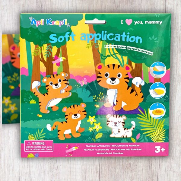 Kit Créatif en mousse - Famille de tigres - Apli Krapli