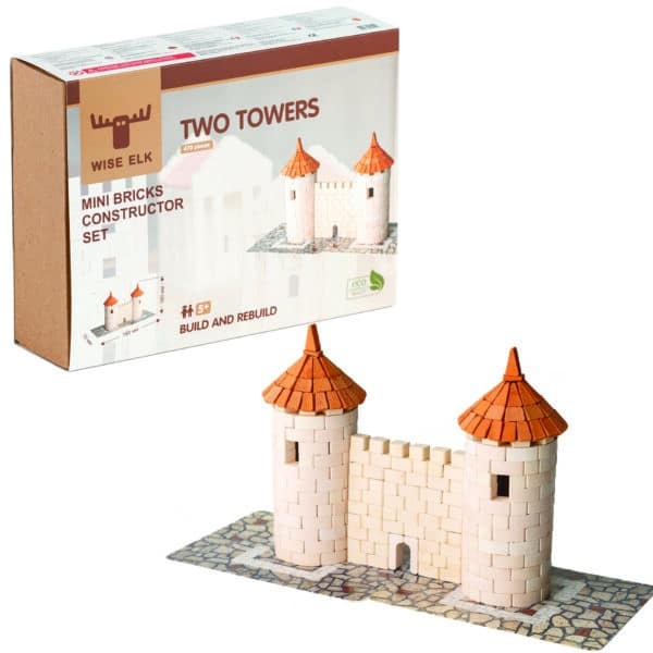 Constructeur de mini-briques "Deux tours"- Wise Elk - 470 pcs.